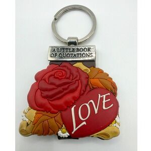 H&H History & Heraldry LOVE Rose Keychain 4" Sentimental Gift